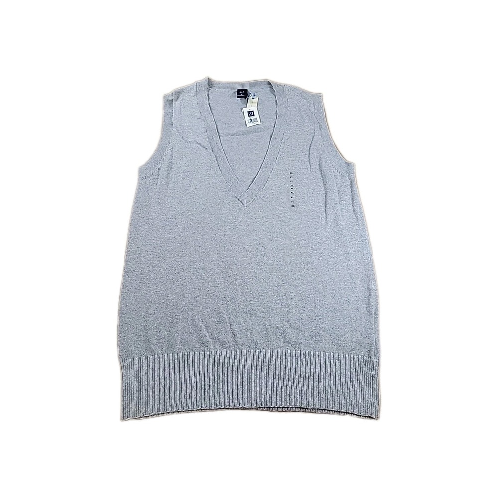 Cashmere Blend Sweater‎ Vest GRAY Mens XL  Preppy Light Academia GAP NWT